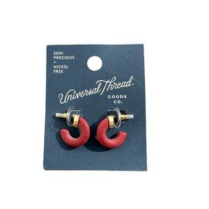Universal Thread Goods Co. Burgundy Hoop Earrings